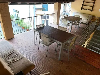 Ein Balkon oder eine Terrasse in der Unterkunft Ferienlodge von Scotti