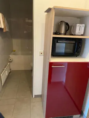 Küche/Küchenzeile in der Unterkunft B1107, Schönes Appartement mit Traumblick