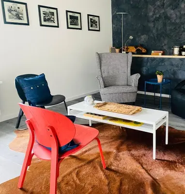 Ein Sitzbereich in der Unterkunft B&B RingLodge