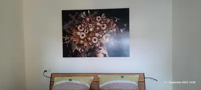 Ein Bett oder Betten in einem Zimmer der Unterkunft 4-Sterne zertifizierte Ferienwohnung Festung zu Ketghe - Nähe Koblenz für Urlaub und Arbeit