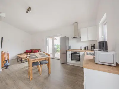 Küche/Küchenzeile in der Unterkunft Ferienhaus Eifelruhe in Filz