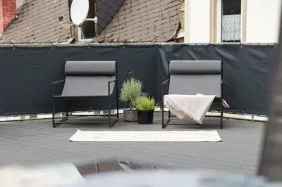Ein Sitzbereich in der Unterkunft Design FeWo mit großer Dachterrasse an der Mosel - Netflix - Waschmaschine & Trockner