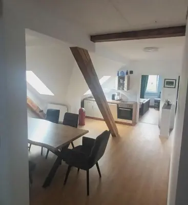 Küche/Küchenzeile in der Unterkunft Buergerhaus Zeltingen Fewo
