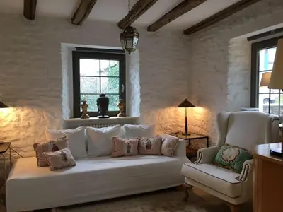 Ein Bett oder Betten in einem Zimmer der Unterkunft Ferienhaus am Eifelsteig