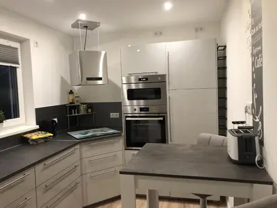 Küche/Küchenzeile in der Unterkunft Ferienhaus Rheinblick