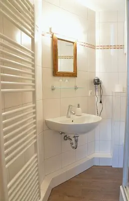 Ein Badezimmer in der Unterkunft Gästehaus Waldecker