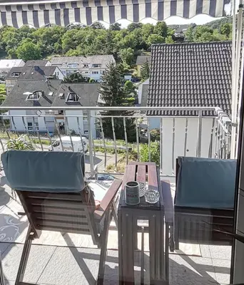 Ein Balkon oder eine Terrasse in der Unterkunft Romantische Ferienwohnung