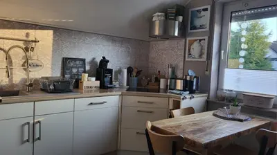 Küche/Küchenzeile in der Unterkunft Romantische Ferienwohnung