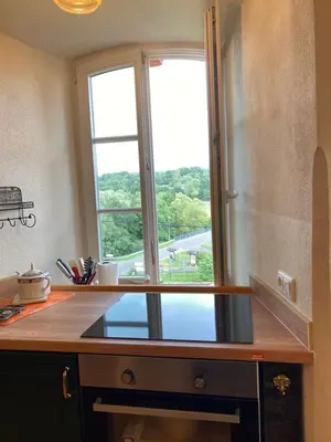 Küche/Küchenzeile in der Unterkunft Napoleonzimmer / Studio