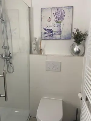 Ein Badezimmer in der Unterkunft Haus Elsternest