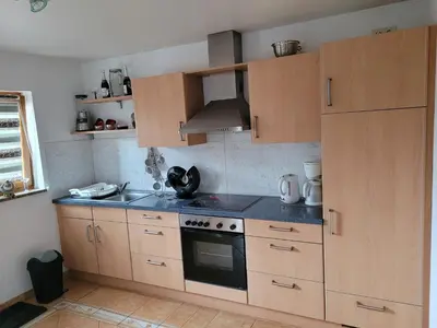 Küche/Küchenzeile in der Unterkunft Schöne gemütliche Ferienwohnung im Hunsrück