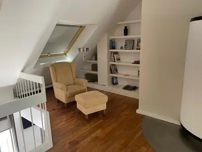 Ein Sitzbereich in der Unterkunft Luxusferienwohnung im Herzen der Altstadt von Koblenz