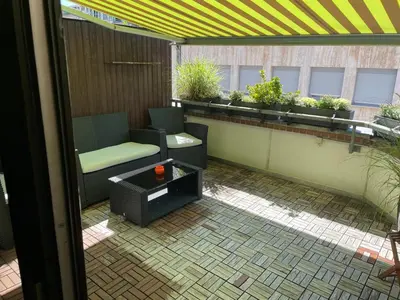 Ein Balkon oder eine Terrasse in der Unterkunft Luxusferienwohnung im Herzen der Altstadt von Koblenz