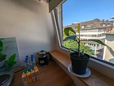 Ein Balkon oder eine Terrasse in der Unterkunft Schönes 2 Zimmer Appartment in der Altstadt von Koblenz