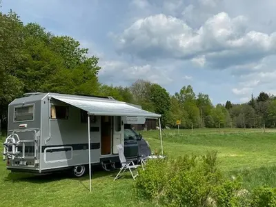 Ein Garten an der Unterkunft Alte Mühle Börfink