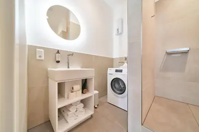 Ein Badezimmer in der Unterkunft Innenstadt Studio I Küche I WIFI I Netflix