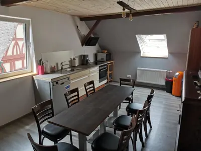 Küche/Küchenzeile in der Unterkunft Ferienhaus Stahlbergblick