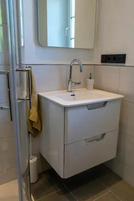 Ein Badezimmer in der Unterkunft Ferienhaus Reuter