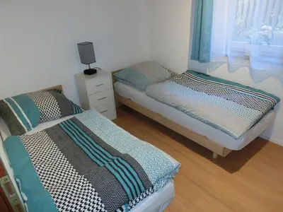 Ein Bett oder Betten in einem Zimmer der Unterkunft Einliegerwohnung in Stromberg-Schindeldorf