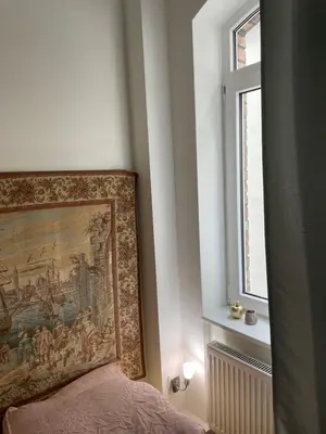 Ein Bett oder Betten in einem Zimmer der Unterkunft Good times in St. Goar (Mit Fahrrad-Keller)