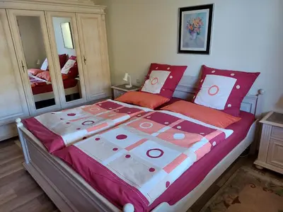 Ein Bett oder Betten in einem Zimmer der Unterkunft Onkel Jupp