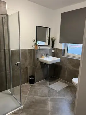 Ein Badezimmer in der Unterkunft ApartHotel Roxheim