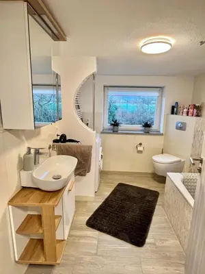 Ein Badezimmer in der Unterkunft FeWo Neuwied & Koblenz