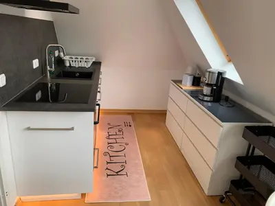 Küche/Küchenzeile in der Unterkunft Ferienwohnung Moseltraum