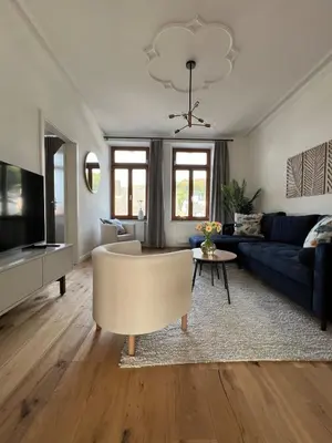 Ein Sitzbereich in der Unterkunft Wanderlust East73