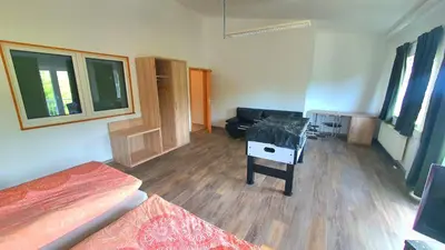 Ein Sitzbereich in der Unterkunft Ferienwohnung am Ring