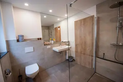 Ein Badezimmer in der Unterkunft Weingut Erich Serwazi