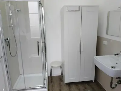 Ein Badezimmer in der Unterkunft Ferienwohnung Am Geysirzentrum