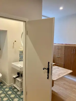 Ein Badezimmer in der Unterkunft wohnen auf dem Weingut - klein und fein - Wengertssube