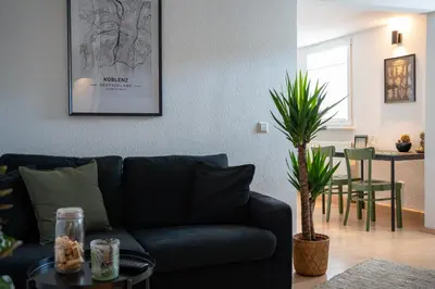 Ein Sitzbereich in der Unterkunft Traumwohnung - Charmante Citywohnung nahe Hauptbahnhof