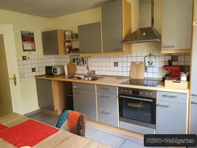Küche/Küchenzeile in der Unterkunft Ferienwohnung Waldgarten
