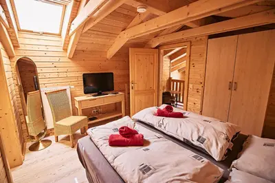 Ein Bett oder Betten in einem Zimmer der Unterkunft EifelGlückVII