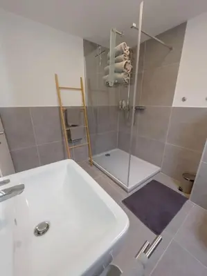 Ein Badezimmer in der Unterkunft 2-Zimmer Apartment 52 qm bis zu 4 Personen