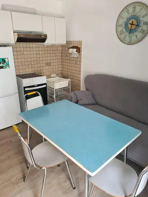 Küche/Küchenzeile in der Unterkunft Monteur- und Gästehaus am Brückchen mit All Inklusive Nutzung