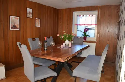 Ein Sitzbereich in der Unterkunft Ferienhaus Nepomuk
