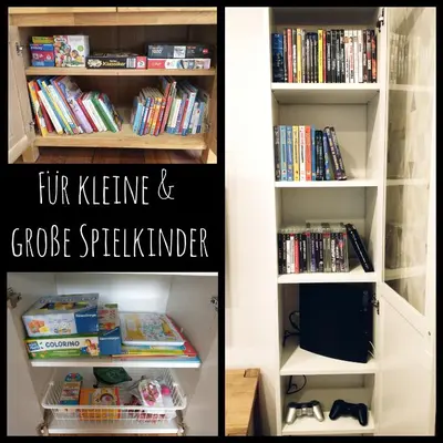 Die Bibliothek in der Ferienwohnung