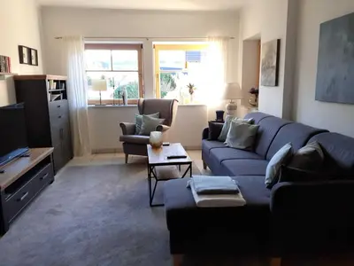 Ein Sitzbereich in der Unterkunft charmante Erdgeschosswohnung in Daun
