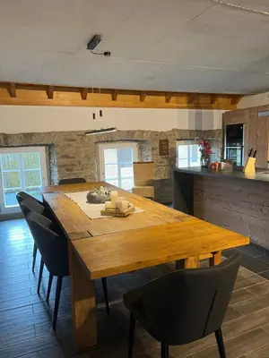 Küche/Küchenzeile in der Unterkunft Ferienwohnung am Wald-und Wiesenkorb