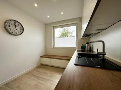 Küche/Küchenzeile in der Unterkunft Ferienwohnung Schönes Maifeld
