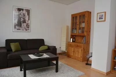 Ein Sitzbereich in der Unterkunft Ferien im Winzerhaus