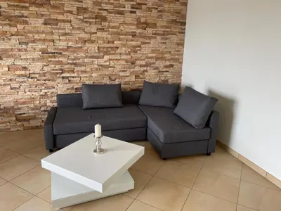 Ein Sitzbereich in der Unterkunft Ferienwohnung Lara