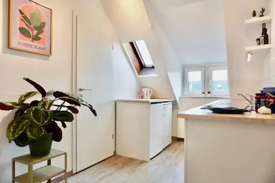 Küche/Küchenzeile in der Unterkunft NEU I moderne zentrale Wohnung I Netflix I 4 Gäste