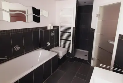 Ein Badezimmer in der Unterkunft Ferienwohnung Aroma Moselblick
