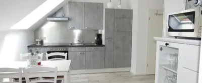 Küche/Küchenzeile in der Unterkunft Appartements Im Sonnenberg