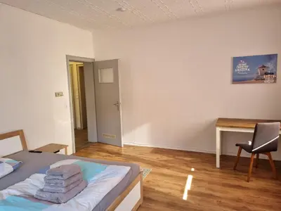 Ein Bett oder Betten in einem Zimmer der Unterkunft MacFeWo - Komplette Ferienwohnung im Stadtkern von Mayen