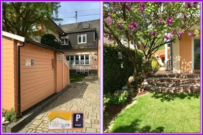 Ein Garten an der Unterkunft Ferienwohnung Schöne Auszeit